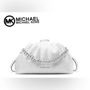 Michael Kors White Clutch Bag - Nola